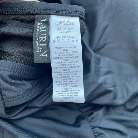 Ralph Lauren Black Halter Tankini Top 20 W Macys - Picture 6 of 10